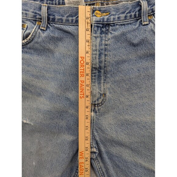 Carhartt Jeans Mens 42x32 Blue Relaxed Fit Flannel Lined Workwear Darkstone B172 - Picture 8 of 16